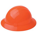 Hard Hat with ratchet adjustment and 4 point nylon suspension in Hi-Viz Orange and Pad Print.